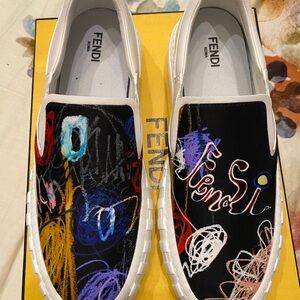 Fendi Colorful Slip-On Sneakers